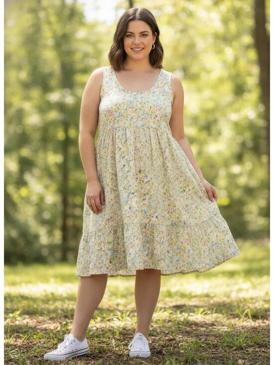 torrid Dresses & Skirts - Torrid Sleeveless Tiered  Floral Print Dress 2X NWT